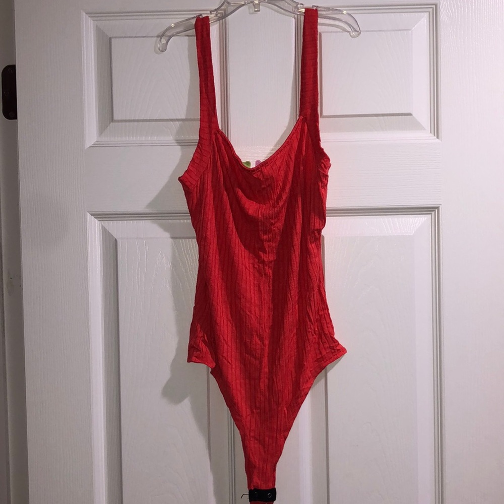 Sleeveless ribbed bodysuit